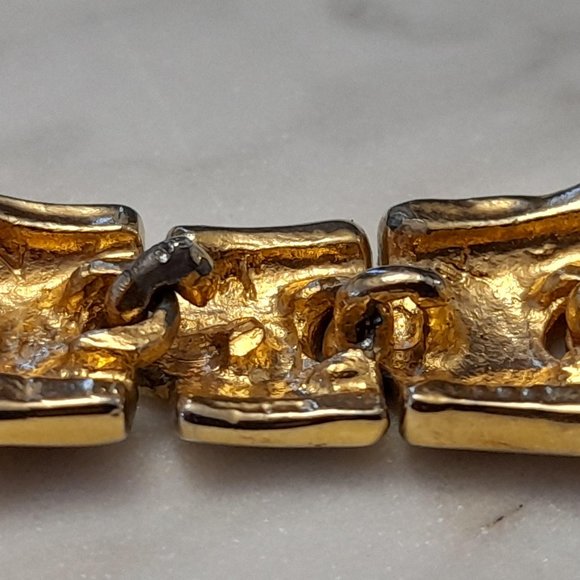 Vintage Articulated Over The Shoulder Leopard Brooch Gold Tone With Amber Stones - Picture 14 of 15